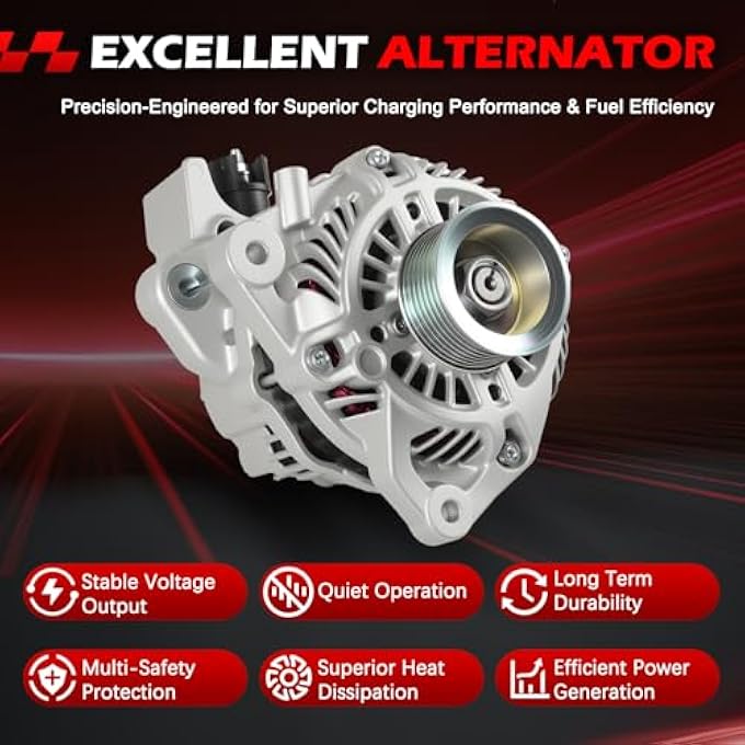 Autodevil Alternator 11176 12V 80Amp fit for Civic 2006-2011 Replace 40048050 AMT0187 A80249 A2TC1391ZC A002TC1391ZC A002TC1391 31100RNAA010M2 31100RA010M2 - Image 4