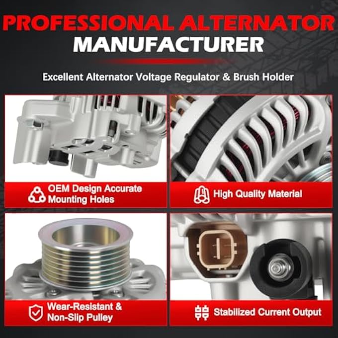 Autodevil Alternator 11176 12V 80Amp fit for Civic 2006-2011 Replace 40048050 AMT0187 A80249 A2TC1391ZC A002TC1391ZC A002TC1391 31100RNAA010M2 31100RA010M2 - Image 5