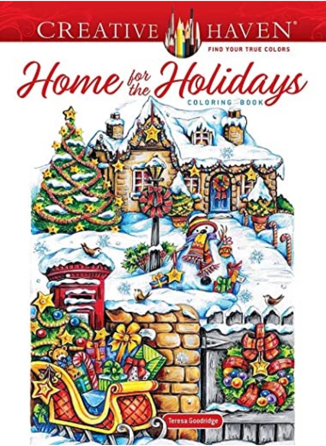 null - Creative Haven Home For The Holidays Coloring Book by Goodridge, Teresa Paperback - Image 1
