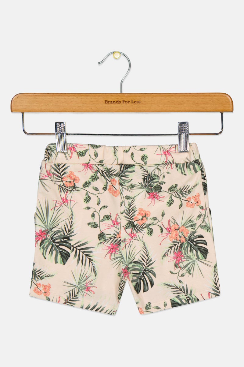 NAME IT Toddlers Girl Floral Basic Shorts, Multicolor - Image 2