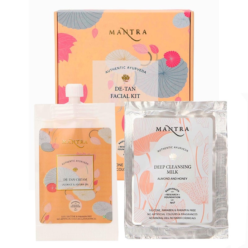 Mantra Herbal De-Tan Facial Kit (38ml, De-Tan) For Tan Removal | Hydrates, Helps Removes Dark Spots, Pigmentation, Pores, Blackheads & Whiteheads - Image 5