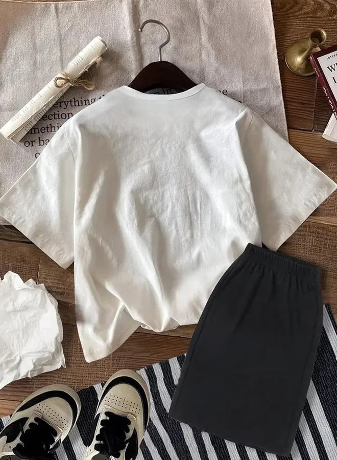 تايك تو Take Two Boys Emoji Lightning Bolt T-Shirt and Shorts Set