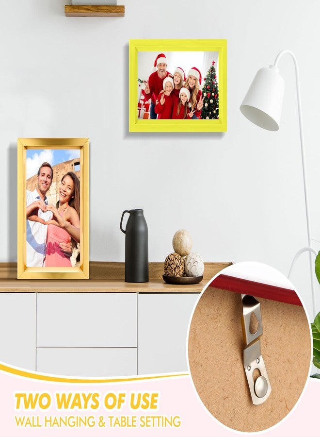 Leinuosen 24 Pcs Colorful Picture Frame Modern Rainbow Photo Frame Multi Colored Small Wall and Tabletop Picture Frames for Wedding Home Office Horizontal Vertical Display, 12 Colors (5 x 7 Inch) - Image 5