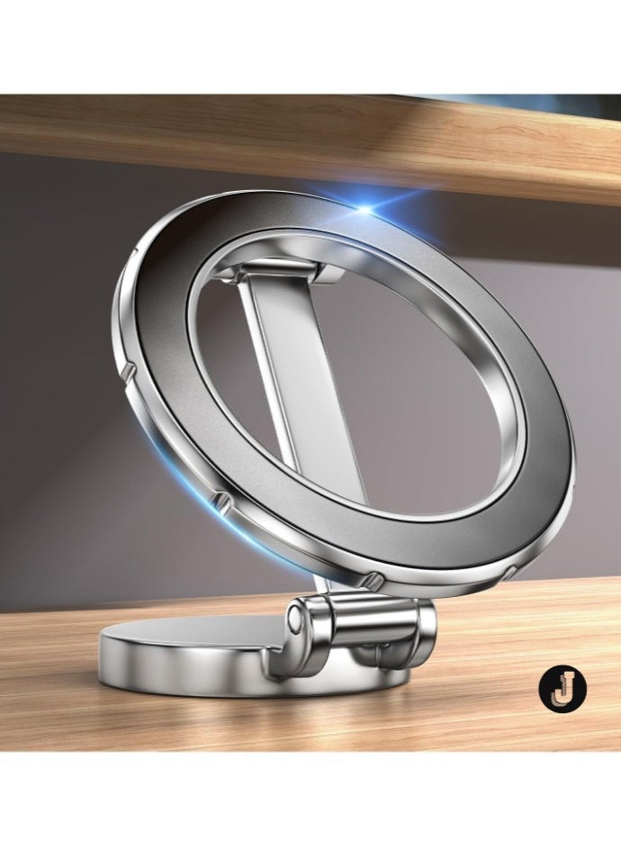 JAJEEK "New MagSafe Car Mount – 360° Rotation with Strong Magnet, Hands-Free Phone Holder for iPhone 15, 14, 13, 12 Pro Max, Plus, Mini, and MagSafe Cases (Silver)" - Image 1