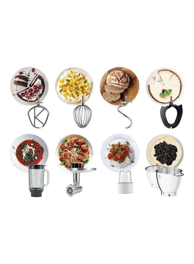 KENWOOD Stand Mixer Metal Body Kitchen Machine Titanium Chef Patissier Xl With Warming Function Built In Weighing Scale Duo Bowl 4 Tools Glass Blender Meat Grinder Multi Mill 7 L 1400 W KWL90.344SI Silver - Image 3