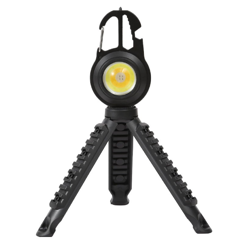 2pcs Adjustable Height Portable Camping Flashlight Tripod Stand with Working Light for Outdoor Activities - Image 5