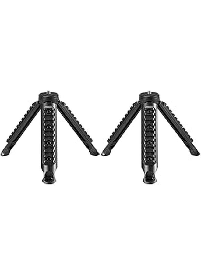 2pcs Adjustable Height Portable Camping Flashlight Tripod Stand with Working Light for Outdoor Activities - Image 1