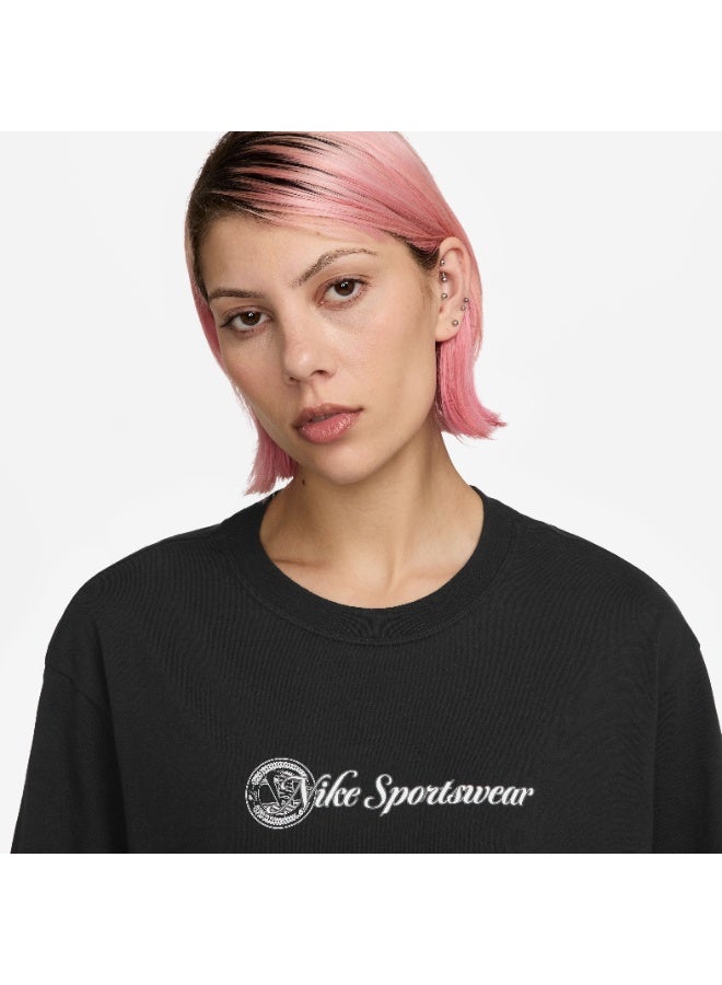 Nike Women’s Nike Sportswear Club Short-Sleeve Crop T-Shirt - Image 2