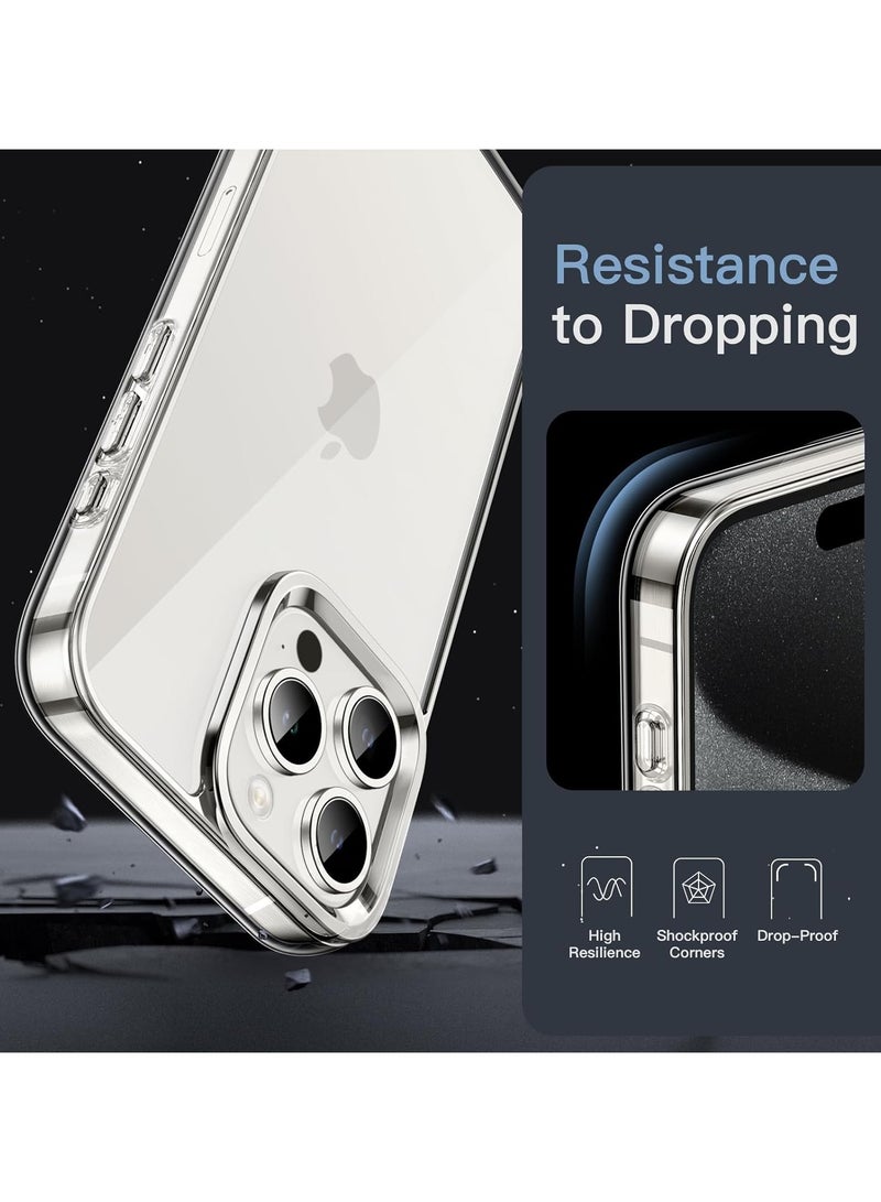 Mismo Clear Shockproof Case for iPhone 15 Pro – Ultra Thin Transparent TPU Cover, Anti-Scratch & Anti-Yellowing Crystal Clear Protective Bumper Case - Clear - Image 3