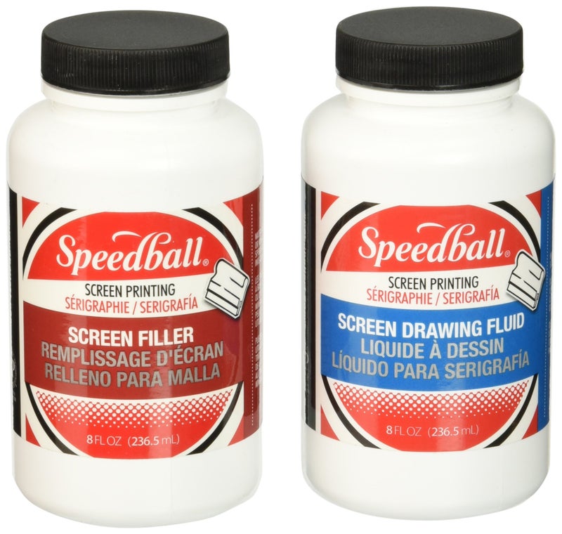 Speedball Screen Drawing Fluid and Screen Filler Set, 8 fl oz Each for Mesh Printmaking Frames