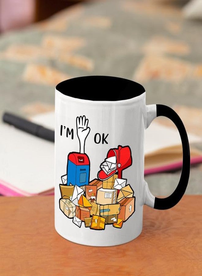 MEDROC Funny Postal Worker Gifts - Coffee Mugs Ceramic 11oz, Postal Worker Acessories for Post Office Women Men, Christmas Retirement Gifts for Postal Employees Mail Man, Lady, Carrier - Image 3