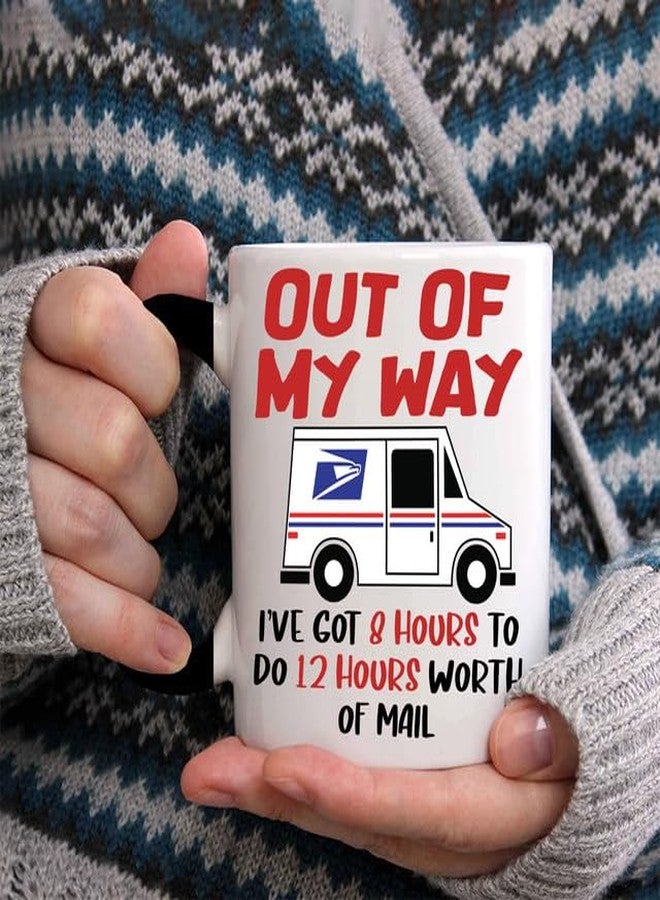 MEDROC Funny Postal Worker Gifts - Coffee Mugs Ceramic 11oz, Postal Worker Acessories for Post Office Women Men, Christmas Retirement Gifts for Postal Employees Mail Man, Lady, Carrier - Image 4