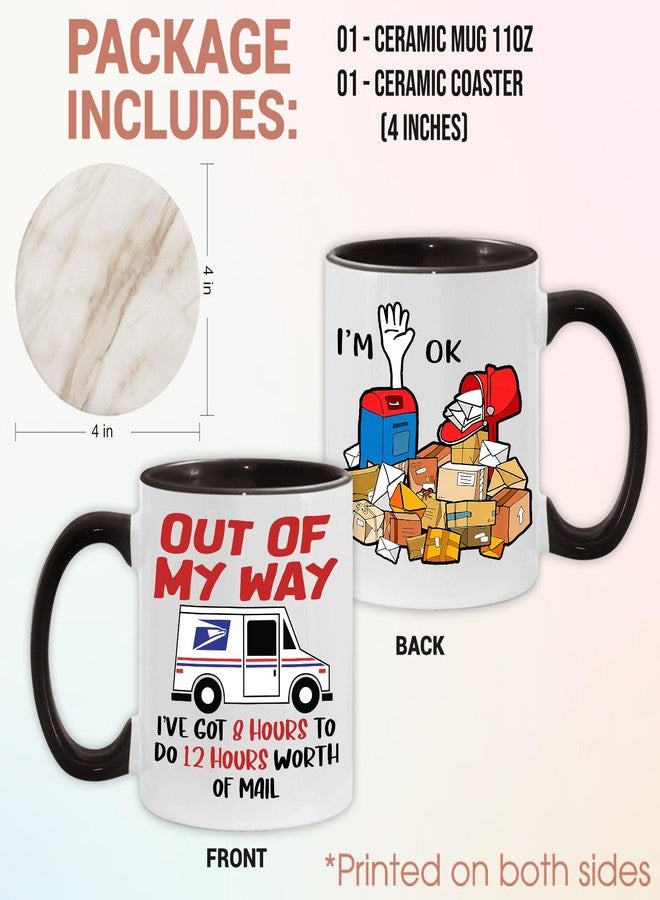 MEDROC Funny Postal Worker Gifts - Coffee Mugs Ceramic 11oz, Postal Worker Acessories for Post Office Women Men, Christmas Retirement Gifts for Postal Employees Mail Man, Lady, Carrier - Image 2