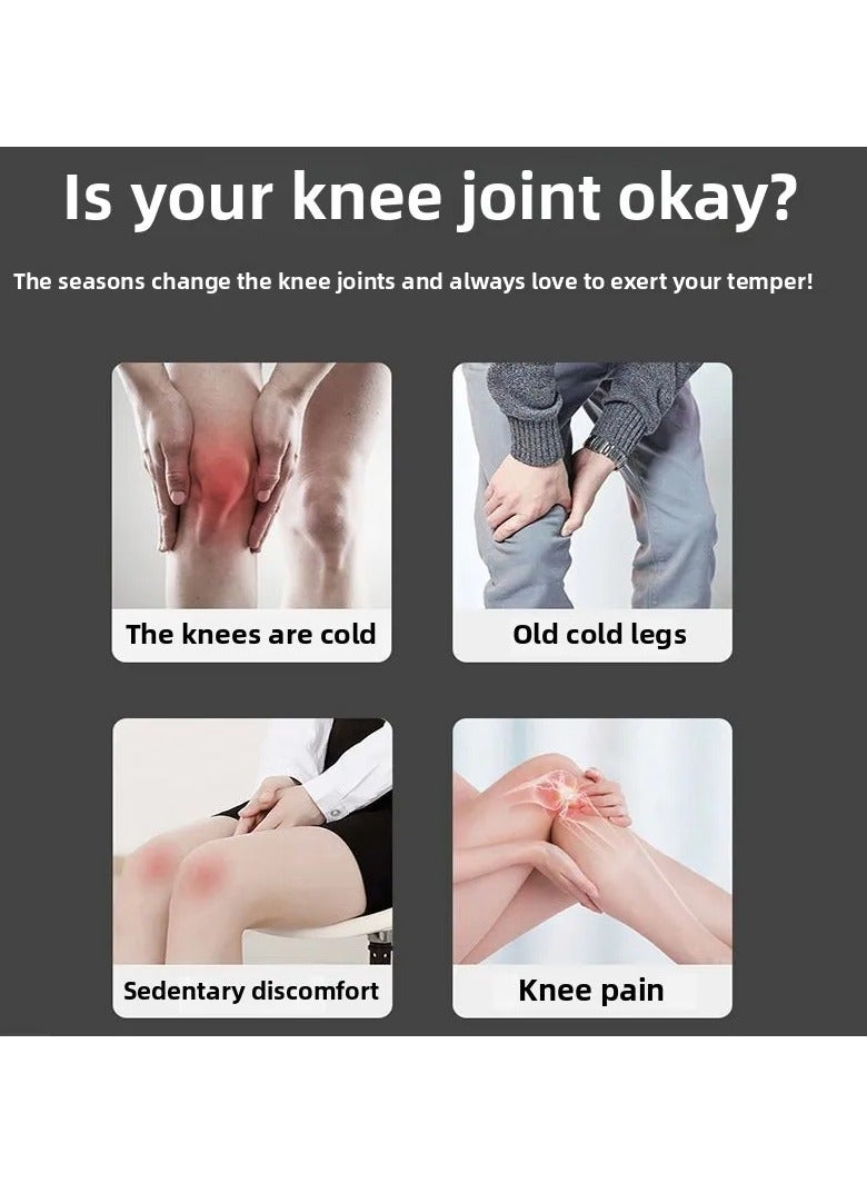 VIUAUAX زوج واحد من واقيات الركبة الشتوية للرجال والنساء، واقيات ركبة شتوية دافئة من الصوف والكشمير، واقيات ركبة سميكة، جوارب شتوية دافئة، مناسبة لركوب الدراجات والتزلج والجري، واقيات ركبة للتزلج وركوب الدراجات، واقيات ركبة لآلام المفاصل والتهاب المفاصل. - Image 2