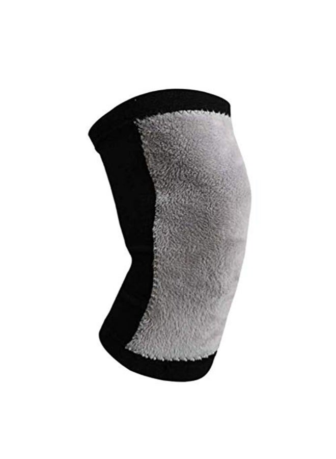 VIUAUAX زوج واحد من واقيات الركبة الشتوية للرجال والنساء، واقيات ركبة شتوية دافئة من الصوف والكشمير، واقيات ركبة سميكة، جوارب شتوية دافئة، مناسبة لركوب الدراجات والتزلج والجري، واقيات ركبة للتزلج وركوب الدراجات، واقيات ركبة لآلام المفاصل والتهاب المفاصل. - Image 3