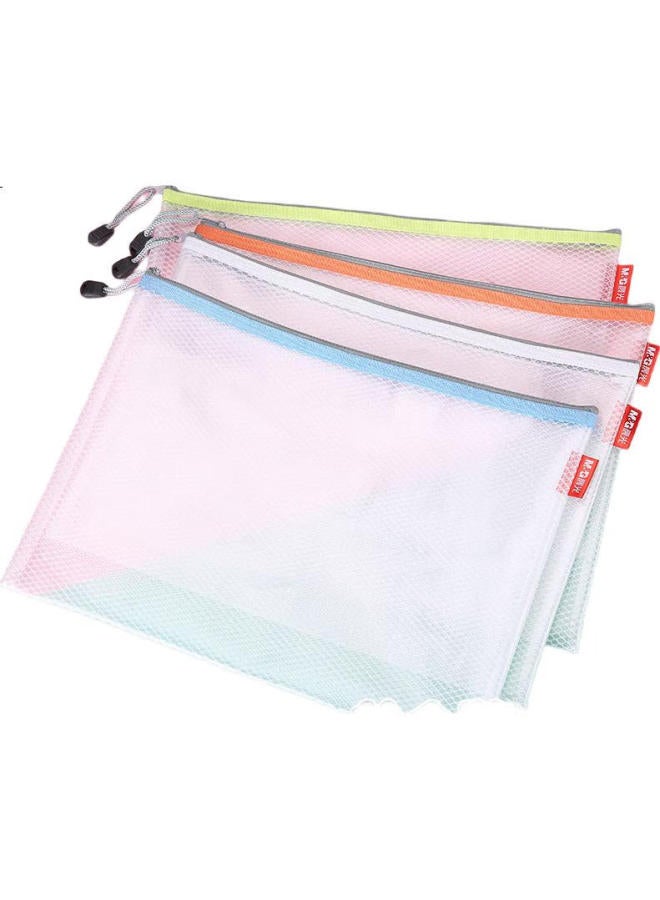 M.G حقيبة مستندات تشينغوانغ (M&G) A5 / حقيبة إيفا بسحاب، حقيبة شبكية، منظم استلام أوراق الامتحانات، حقيبة تخزين، عبوة واحدة لون عشوائي Adm95078 - Image 2