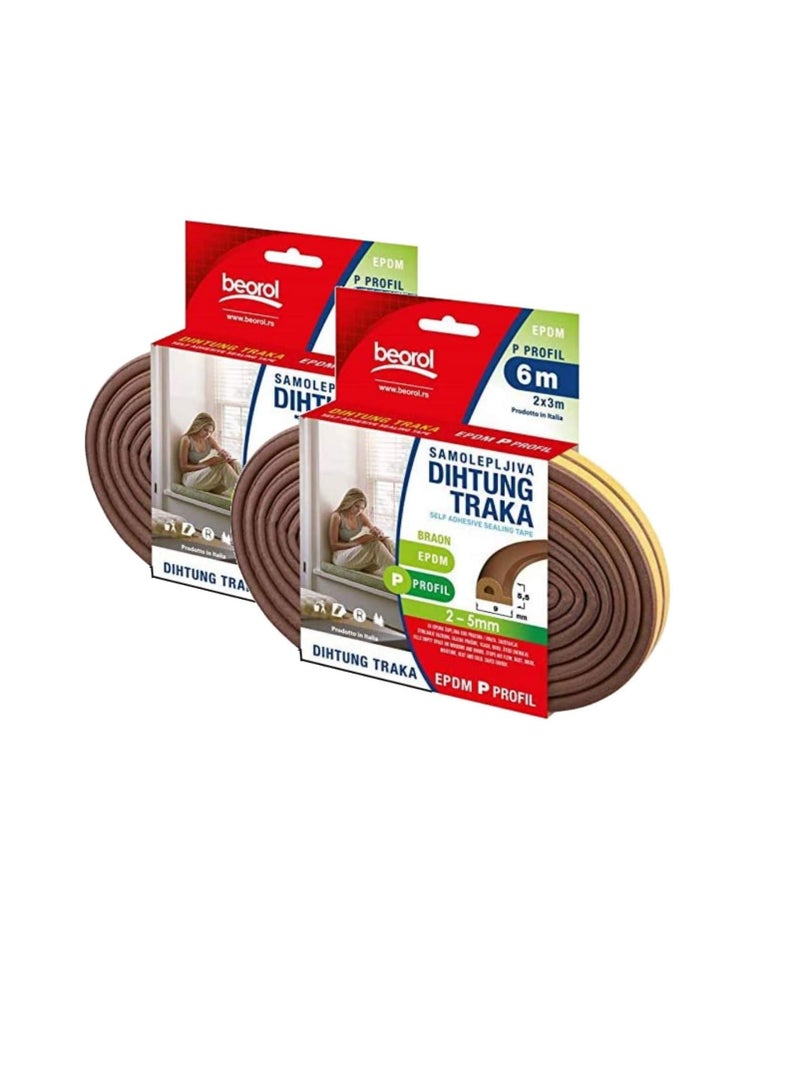 بيورول شريط لاصق ذاتي اللصق 'P' بني 2 × 3Mtrs Beorol - Image 1
