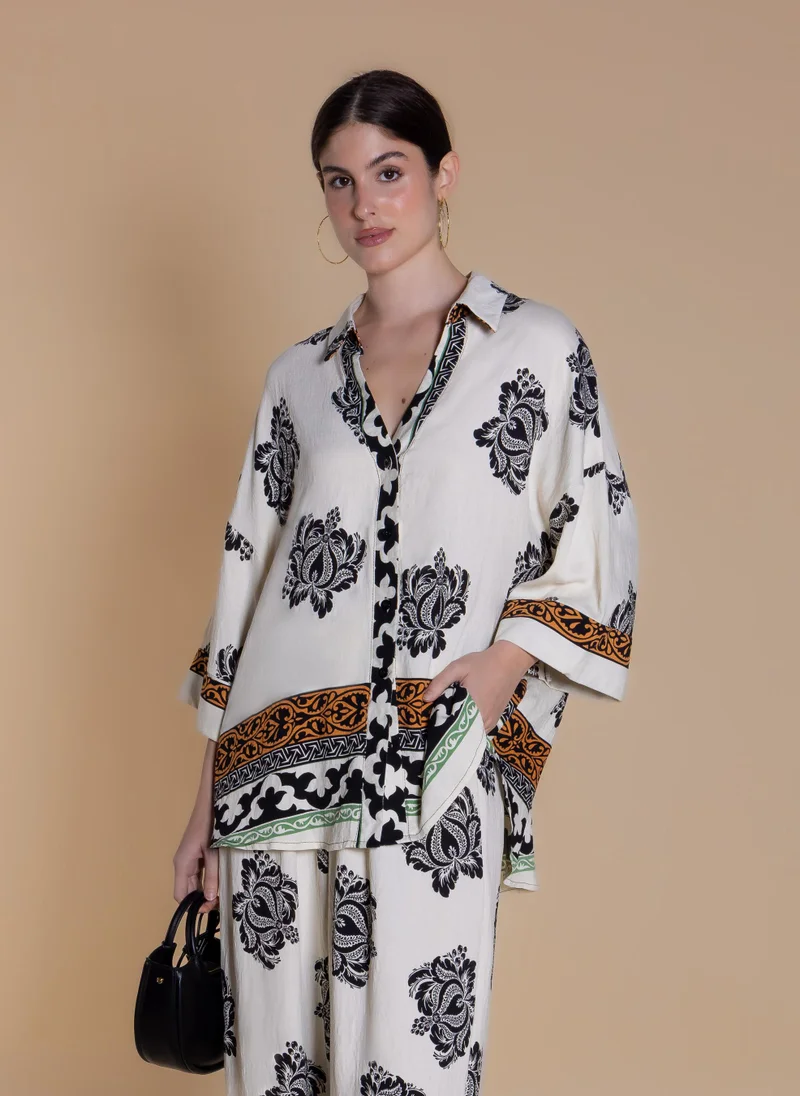 شايبس PRINTED COMFORT SHIRT SET