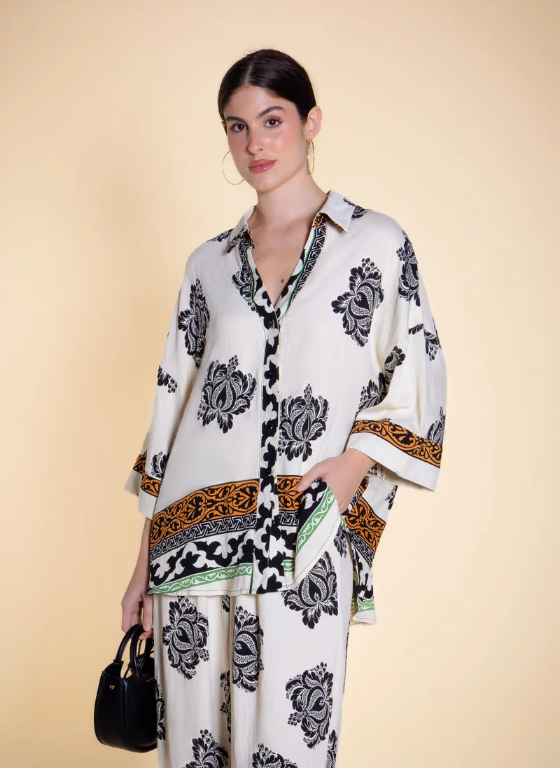 شايبس PRINTED COMFORT SHIRT SET