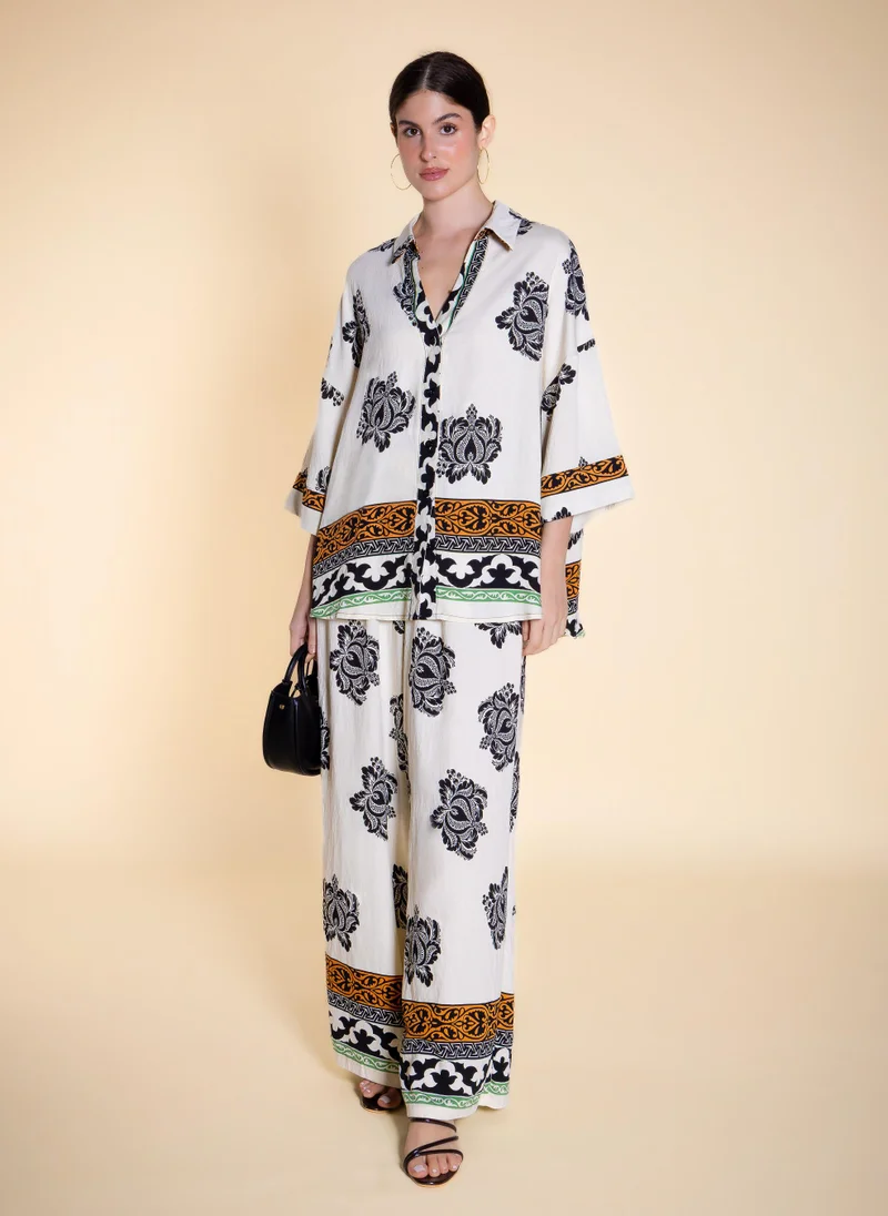 شايبس PRINTED COMFORT SHIRT SET