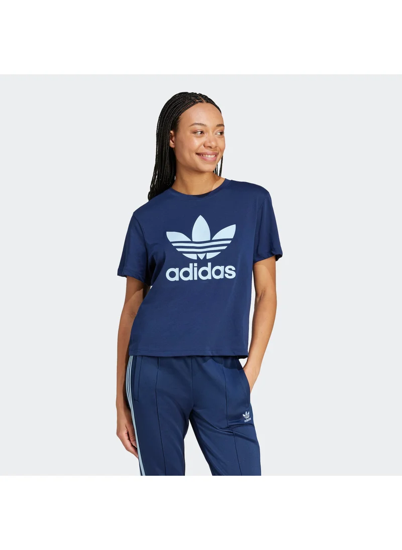Adidas TREFOIL TEE VT Blue Originals Women T-SHIRTS