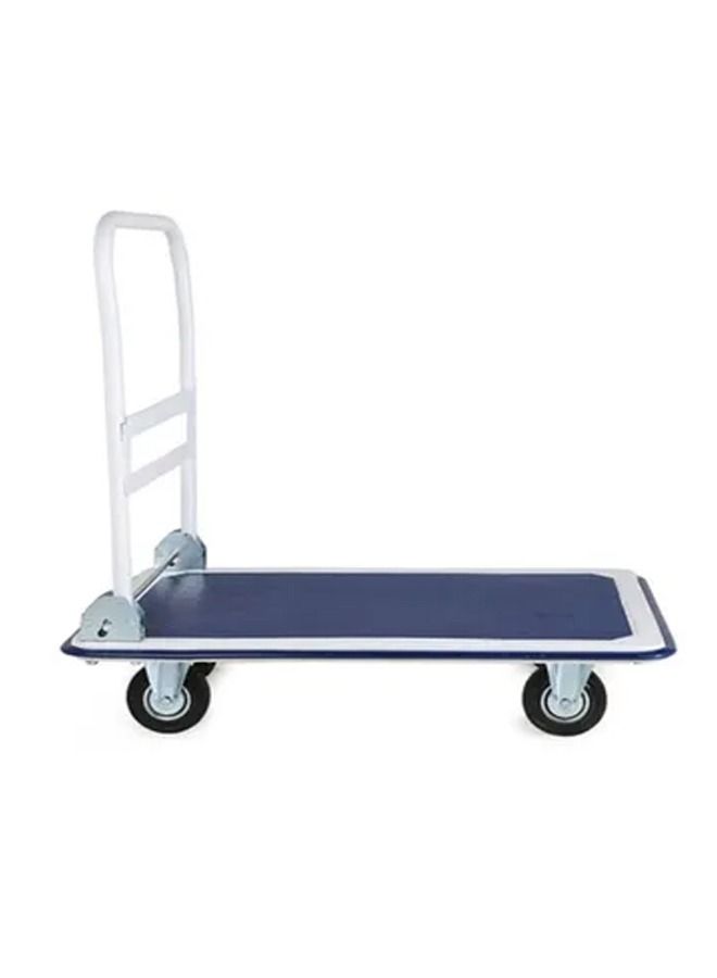 NKX Iron Platform Folding Trolley Blue/White - Image 2