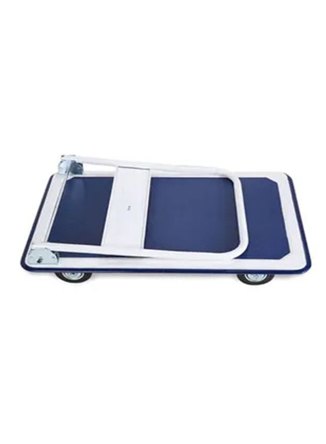 NKX Iron Platform Folding Trolley Blue/White - Image 3