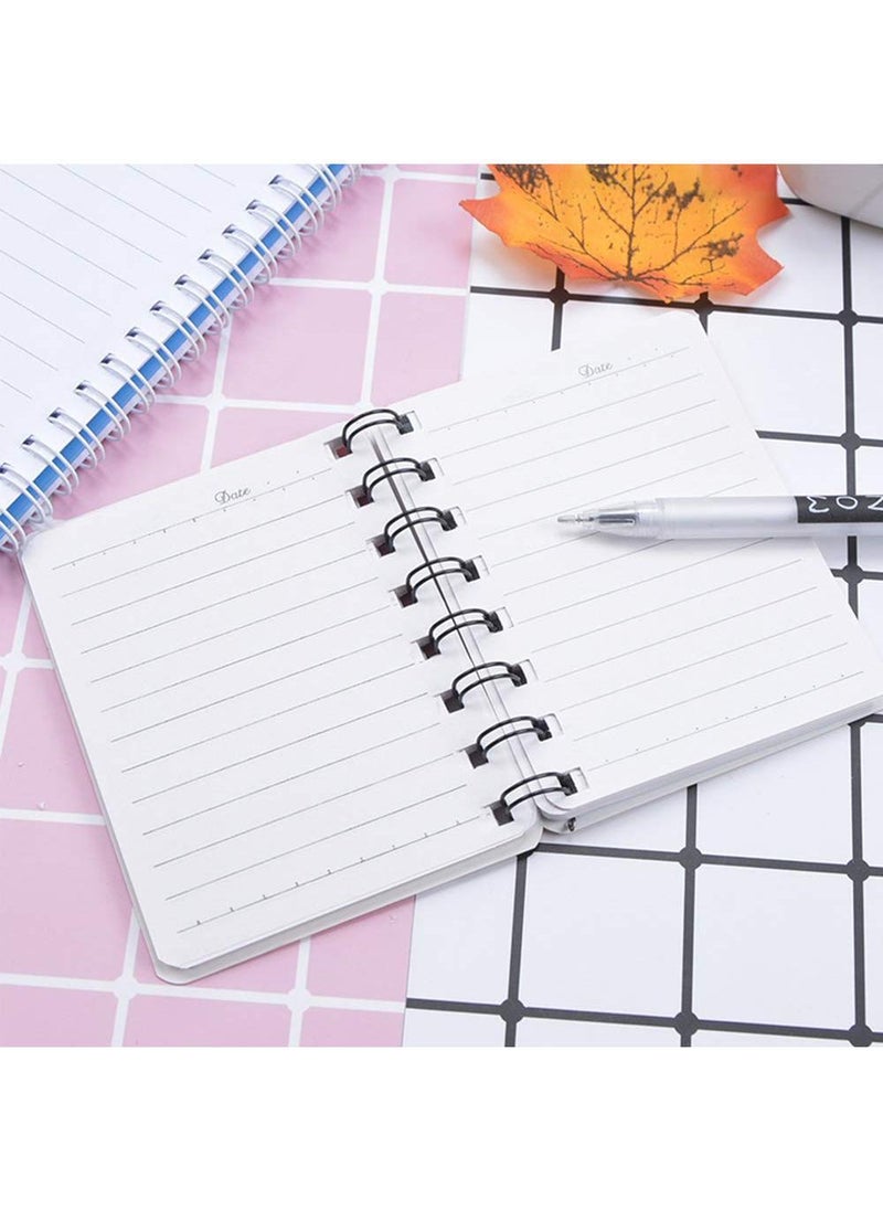 Sweet seven - Set of 6 Cute Cat Mini Notebooks - Spiral Bound Memo Books for School and Office Supplies - Top Bound Mini Notebooks with Wire Binding - Image 1