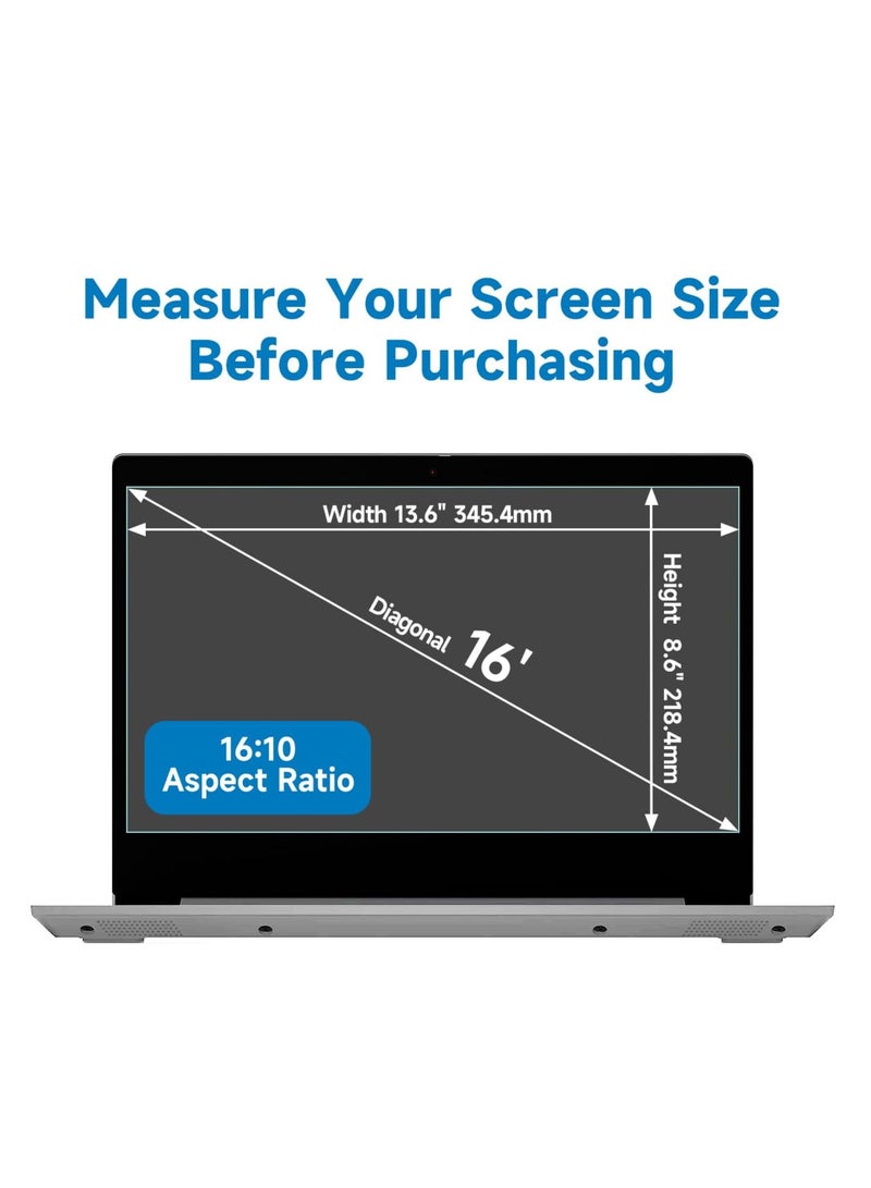 1Pack 16 Inch 16:10 Anti Blue Light Screen Protector for Lenovo/Dell/HP/ASUS/LG/Samsung/Huawei, Reduce Eye Strain Anti Glare Blue Light Blocking Screen Protector for 16 inch with 1920x1200 Resolutio - Image 2