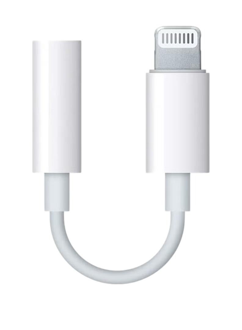 Lightning To USB 3.5mm Headphone Jack Adapter White - Image 1