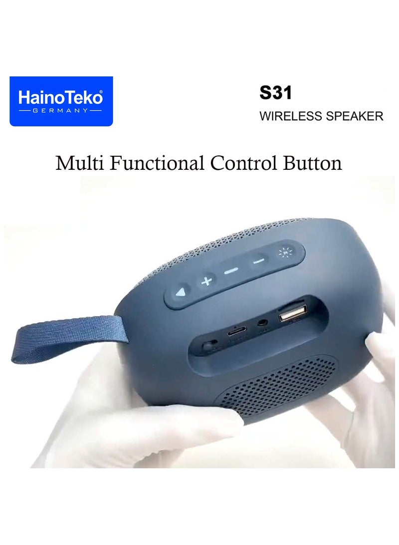 Haino Teko Haino Teko Germany S31 Portable Wireless Bluetooth Speaker Blue  - Image 3