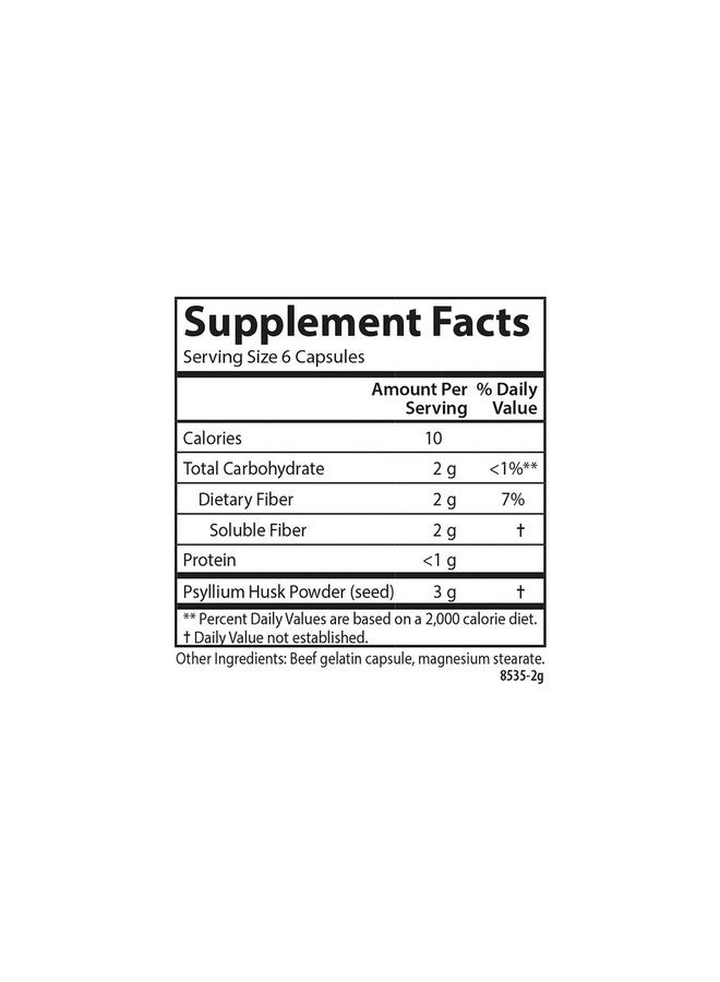 Carlson - Hi-Fiber, 3 g, Psyllium Husk Capsules, Regularity, Colon Health & Heart Function, 300 Capsules - Image 4