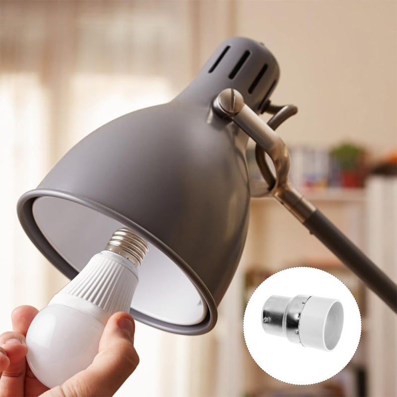 4 Pack White Light Socket Adapter Bulb Base Converter for Home Office Safety - Image 5