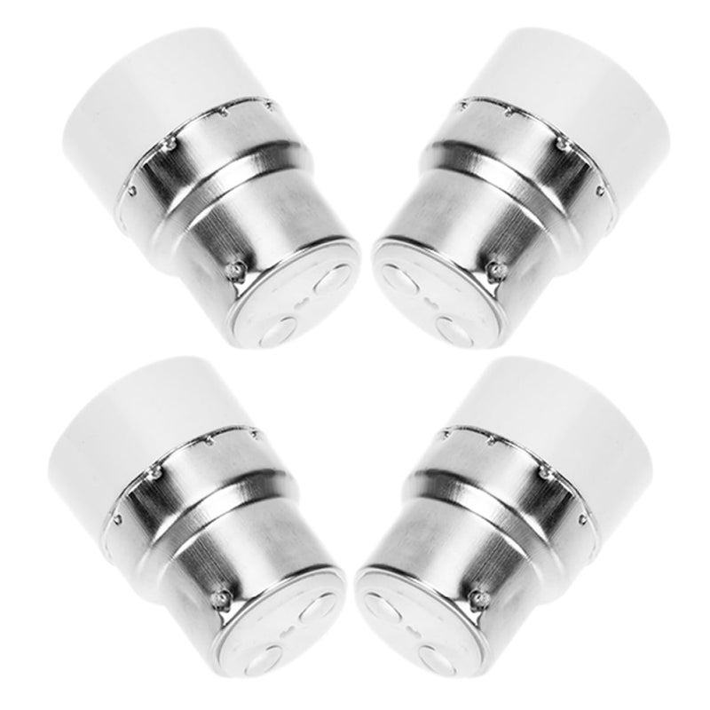 4 Pack White Light Socket Adapter Bulb Base Converter for Home Office Safety - Image 2