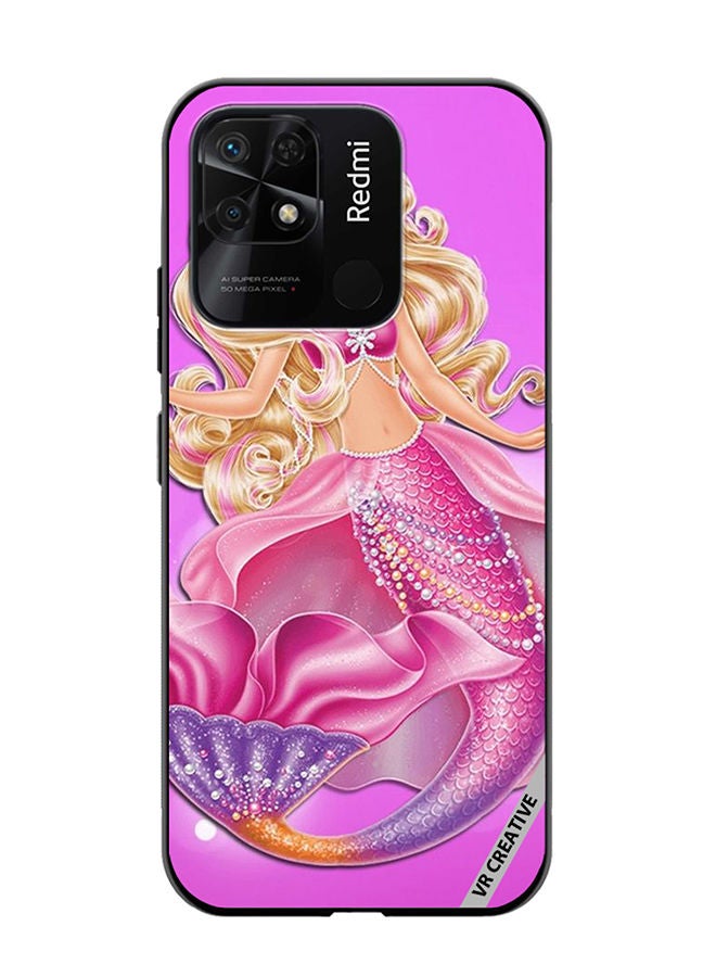 VR CREATIVE Protective Case Cover For Xiaomi Redmi 10C Mermaid Barbie Design Multicolour - Image 1