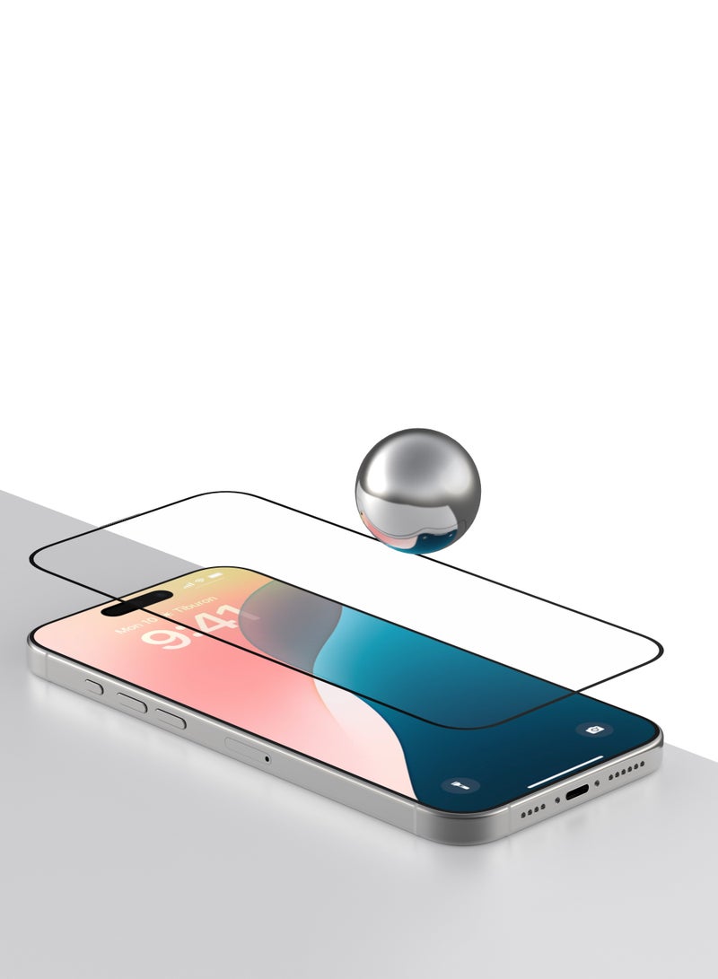 ديفيا حماية شاشة  ايفون  16 برو ماكس استيكر من ديفيا  3D Edge to Edge فائق الجودة مقاومة قصوى للخدوش ضد الماء مع صلابة 9H - Image 2