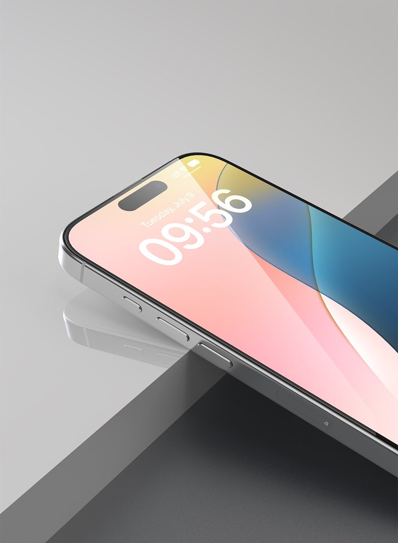 ديفيا حماية شاشة  ايفون  16 برو ماكس استيكر من ديفيا  3D Edge to Edge فائق الجودة مقاومة قصوى للخدوش ضد الماء مع صلابة 9H - Image 4