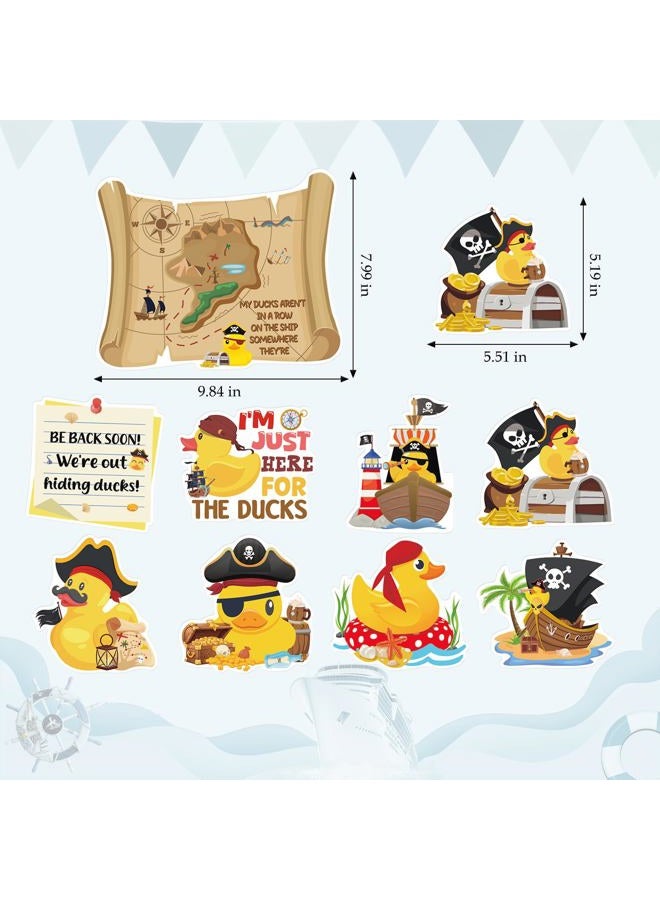 Dazoratix Duck Cruise Door Magnets - 8 Pcs Pirate Rubber Ducks Large Ship Cabin Decorations Magnetic Funny Stickers Stateroom Accessories for Carnival Party Summer Decor Refrigerator Car Locker Decals - Image 5