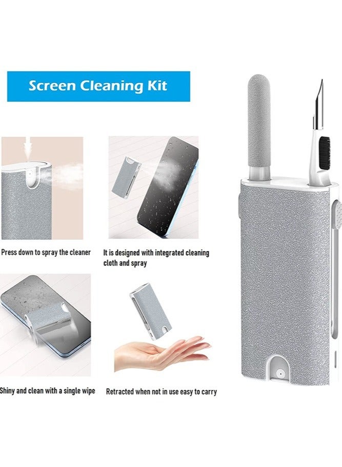 Roll over image to zoom in 5-in-1 Electronics Cleaner Kit- Laptop Screen Cleaner kit,Multifunctional Bluetooth Earphones Cleaning Tool for Computer Cameras Lens Cell Phone Laptop Computer  - Image 3