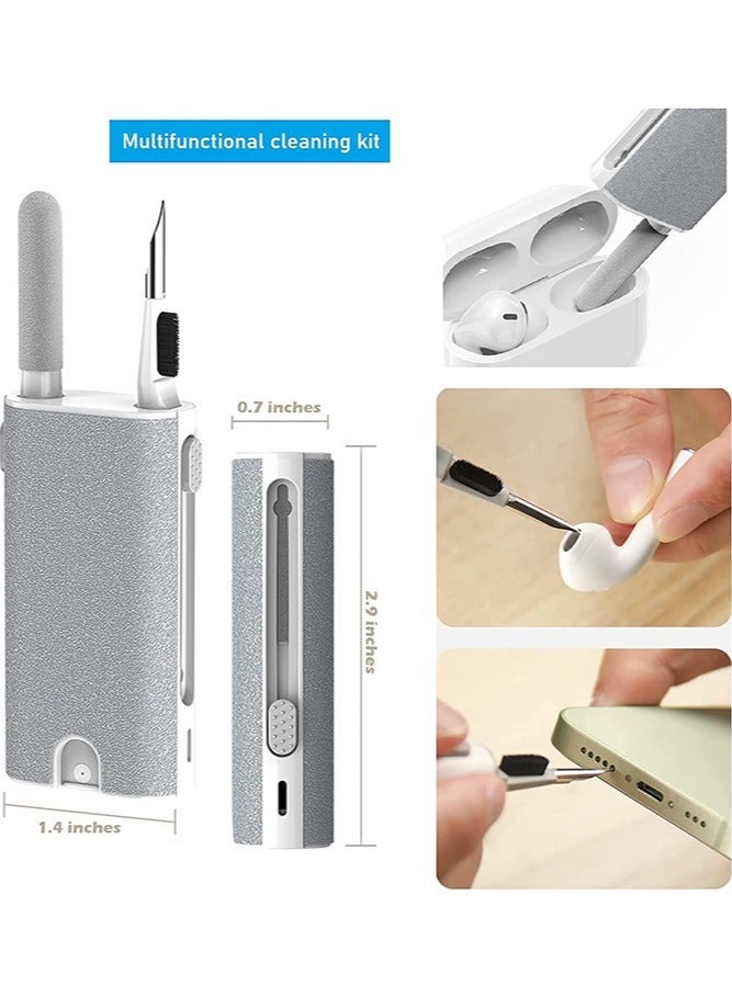 Roll over image to zoom in 5-in-1 Electronics Cleaner Kit- Laptop Screen Cleaner kit,Multifunctional Bluetooth Earphones Cleaning Tool for Computer Cameras Lens Cell Phone Laptop Computer  - Image 2