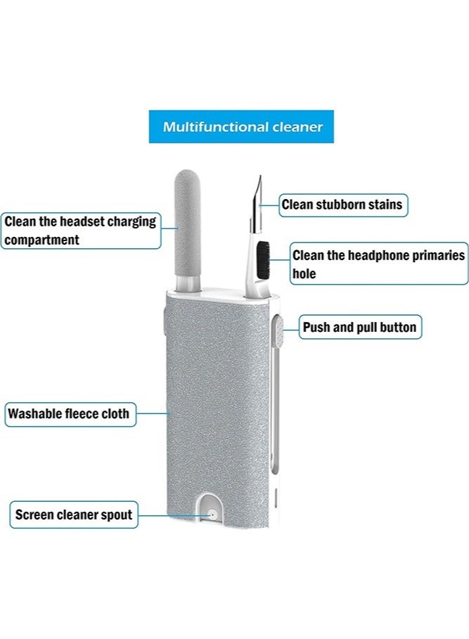 Roll over image to zoom in 5-in-1 Electronics Cleaner Kit- Laptop Screen Cleaner kit,Multifunctional Bluetooth Earphones Cleaning Tool for Computer Cameras Lens Cell Phone Laptop Computer  - Image 4