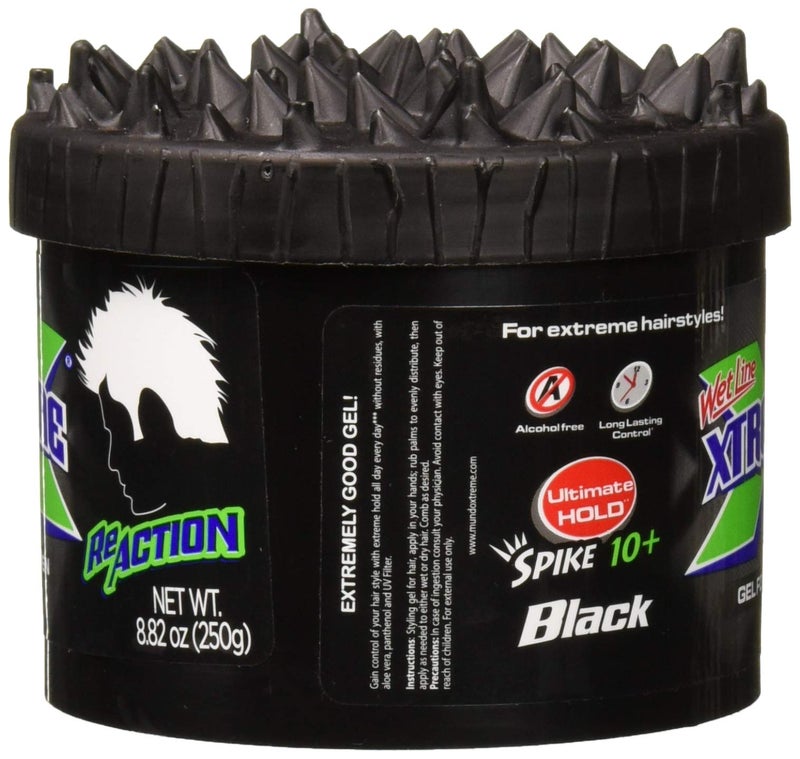 Wetline Wet Line Xtreme Reaction Black Ultimate Hold Gel, 8.8 Ounce - Image 2