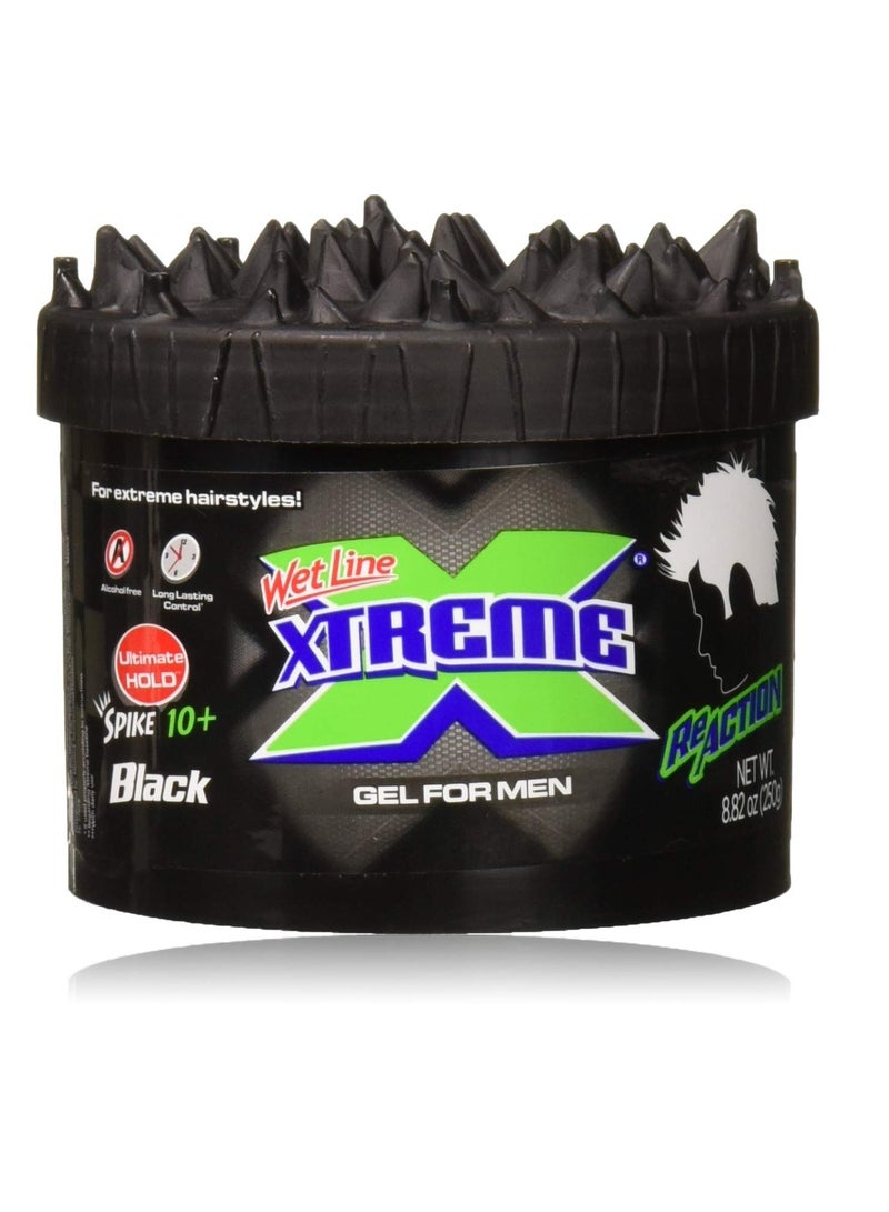 Wetline Wet Line Xtreme Reaction Black Ultimate Hold Gel, 8.8 Ounce  - Image 1