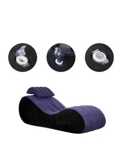Beauenty Lounge Chair Yoga Chaise Lounge Inflatable Sofa Deck Chair with Pillow and Household Air Pump  - Image 3