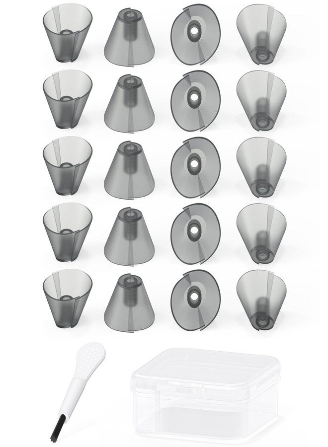 MicroEar Hearing aid Tulip Domes for Resound Sure fit Standard Receiver BTE Hearing Amplifier Replacement Semi Open Earbuds with Carry Case (20pcs Pack) - Image 1