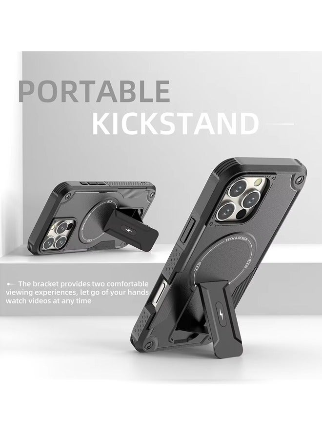 iPhone 16 Pro Max Magnetic MagSafe Case,Full Shockpro of Protection ， Phone Cover with Strong Magnet for Apple 16 Pro Max Black - Image 2