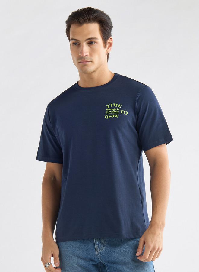 سبلاش فيڤ تيشيرت بياقة ضيقة وأكمام قصيرة وطبعات جرافيك - Image 1