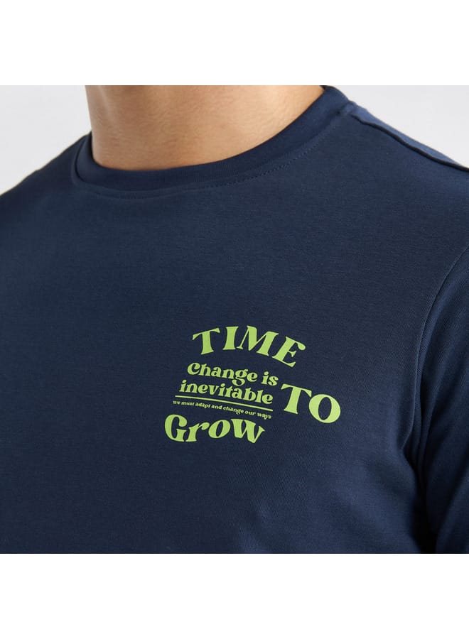 سبلاش فيڤ تيشيرت بياقة ضيقة وأكمام قصيرة وطبعات جرافيك - Image 4