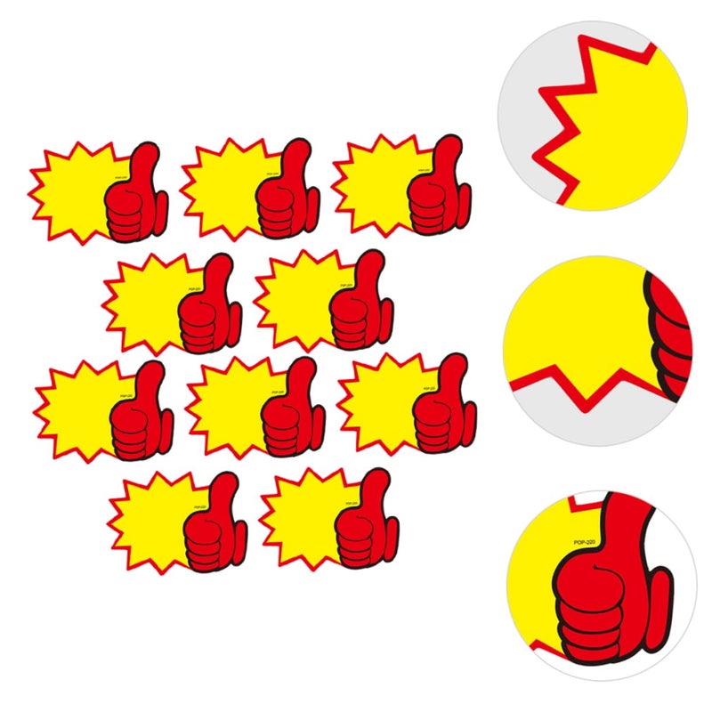 10Pcs Neon Price Tags Bright Burst Paper Signs Easy Write Cardboard Labels For Retail Store Supermarkets - Image 3