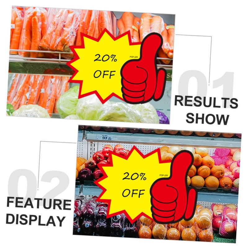 10Pcs Neon Price Tags Bright Burst Paper Signs Easy Write Cardboard Labels For Retail Store Supermarkets - Image 4